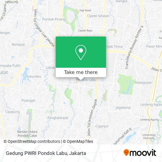 Gedung PWRI Pondok Labu map