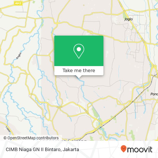 CIMB Niaga GN II Bintaro map