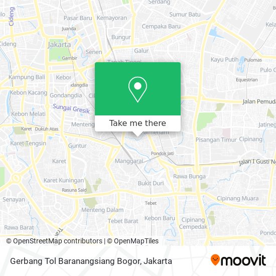 Gerbang Tol  Baranangsiang Bogor map