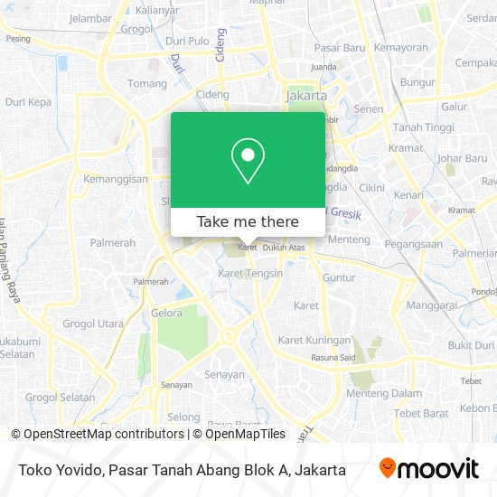 Toko  Yovido, Pasar Tanah Abang Blok A map