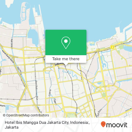 Hotel Ibis Mangga Dua Jakarta City, Indonesia: map