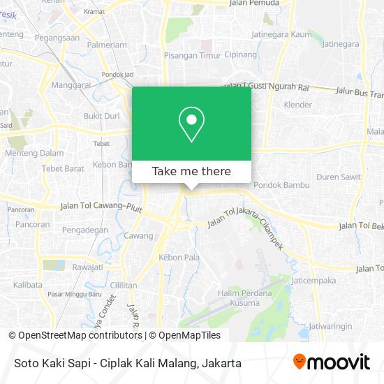 Soto Kaki Sapi - Ciplak Kali Malang map