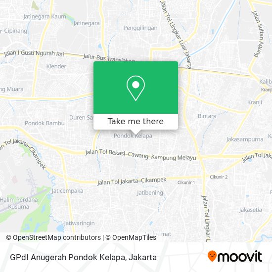 GPdI Anugerah Pondok Kelapa map