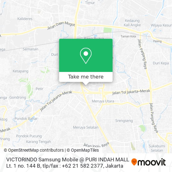 VICTORINDO Samsung Mobile  @ PURI INDAH MALL Lt. 1 no. 144 B, tlp / fax : +62 21 582 2377 map