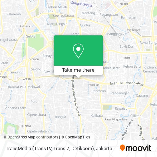 TransMedia (TransTV, Trans|7, Detikcom) map