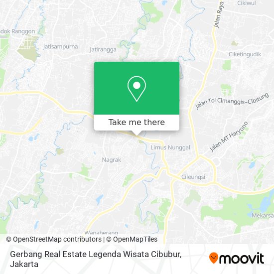 Gerbang Real Estate Legenda Wisata Cibubur map