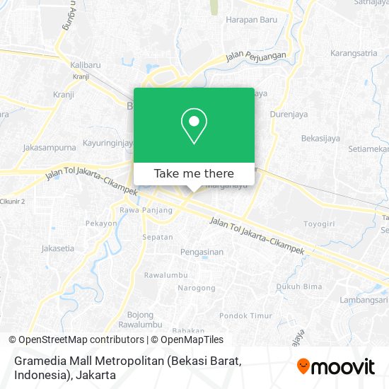 Gramedia Mall Metropolitan (Bekasi Barat, Indonesia) map