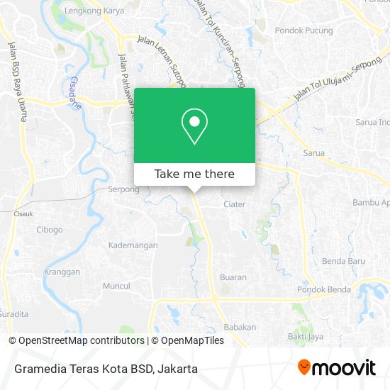 Gramedia Teras Kota BSD map