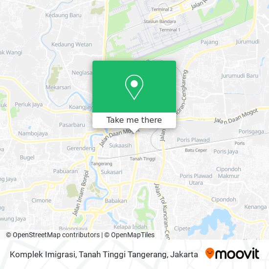 Komplek Imigrasi, Tanah Tinggi Tangerang map