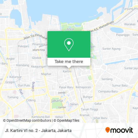 Jl. Kartini VI no. 2 - Jakarta map