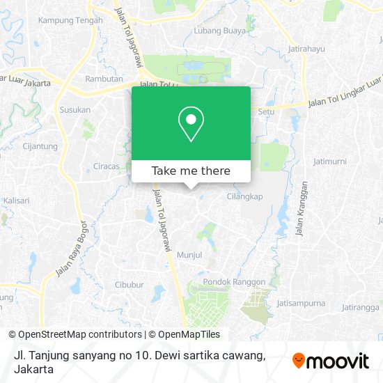 Jl. Tanjung sanyang no 10. Dewi sartika cawang map