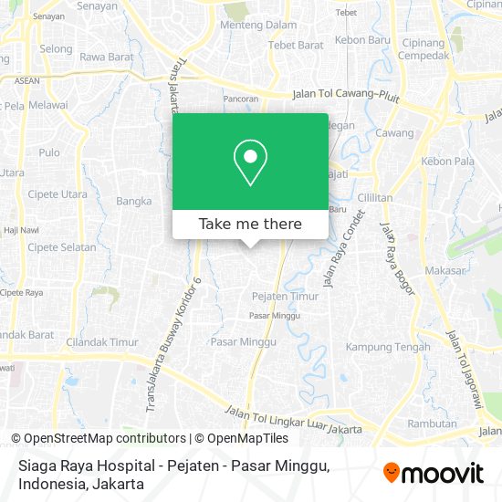 Siaga Raya Hospital - Pejaten - Pasar Minggu, Indonesia map