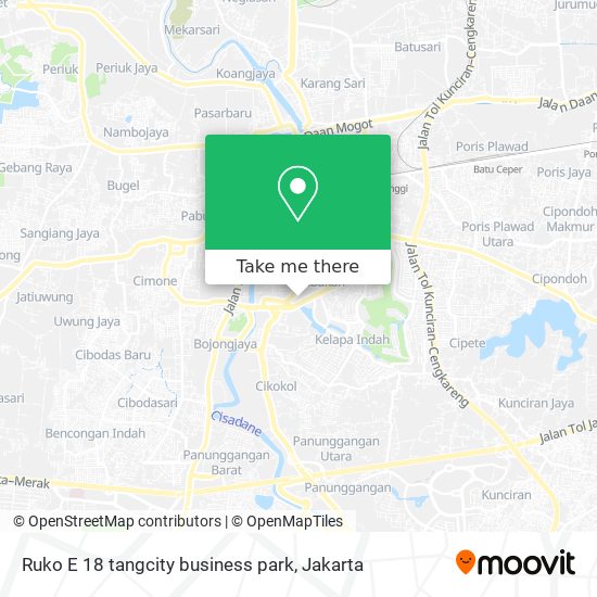 Ruko E 18 tangcity business park map