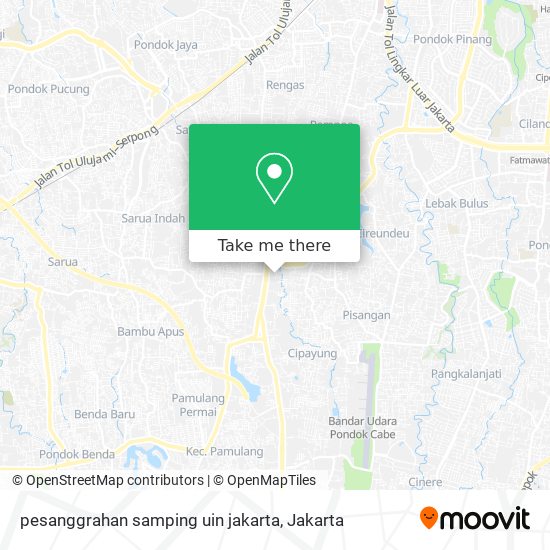 pesanggrahan samping uin jakarta map