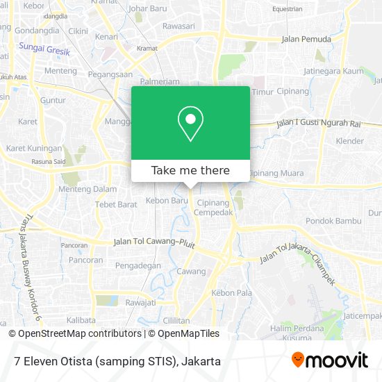 7 Eleven Otista (samping STIS) map