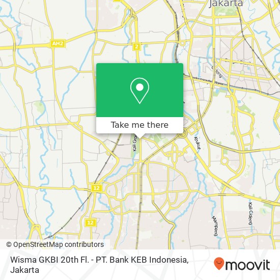 Wisma GKBI 20th Fl. - PT. Bank KEB Indonesia map