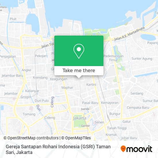 Gereja Santapan Rohani Indonesia (GSRI) Taman Sari map