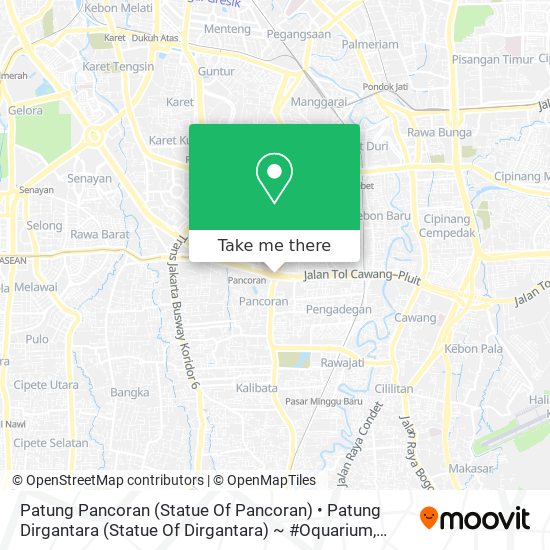Patung Pancoran (Statue Of Pancoran) • Patung Dirgantara (Statue Of Dirgantara) ~ #Oquarium map