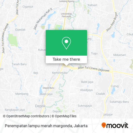 Perempatan lampu merah margonda map