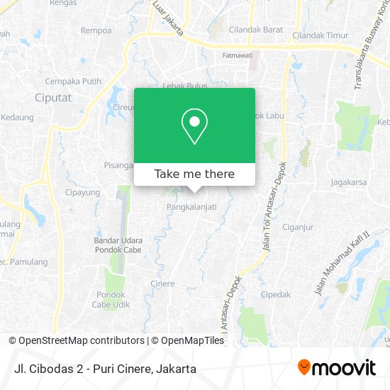 Jl. Cibodas 2 - Puri Cinere map