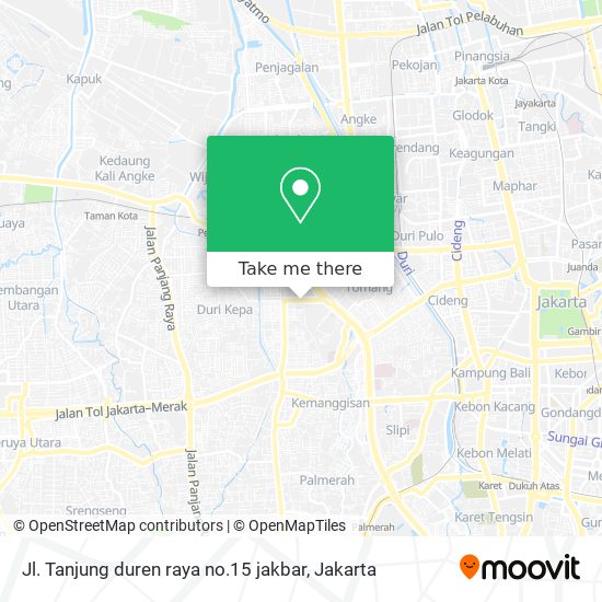Jl. Tanjung duren raya no.15 jakbar map
