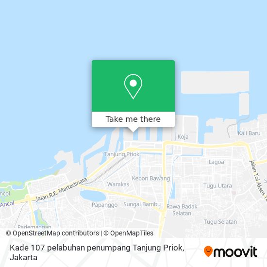 Kade 107 pelabuhan penumpang Tanjung Priok map