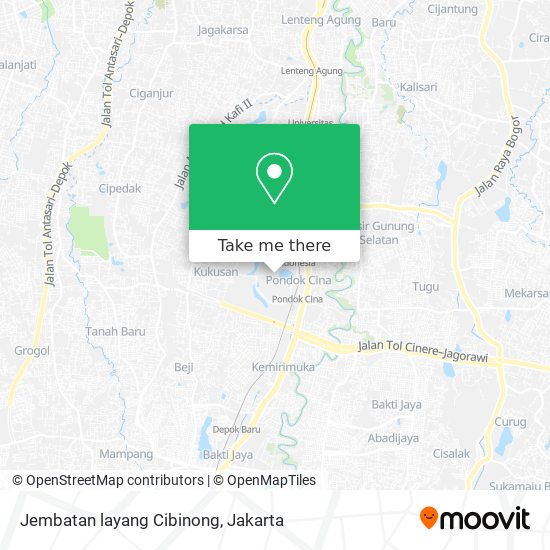 Jembatan layang Cibinong map