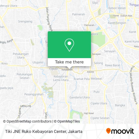 Tiki JNE Ruko Kebayoran Center map