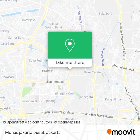 Monas,jakarta pusat map