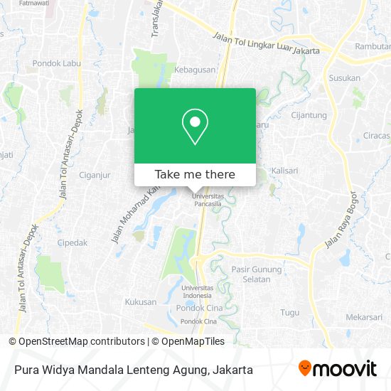 Pura Widya Mandala Lenteng Agung map