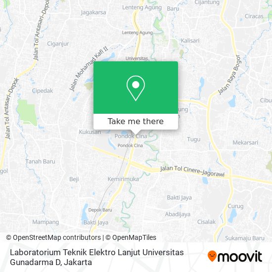 Laboratorium Teknik Elektro Lanjut Universitas Gunadarma D map