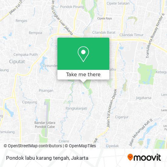 Pondok labu karang tengah map
