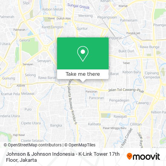 Johnson & Johnson Indonesia - K-Link Tower 17th Floor map