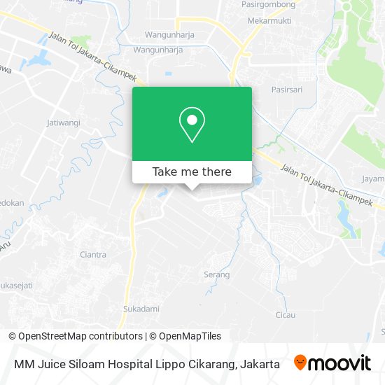 MM Juice Siloam Hospital Lippo Cikarang map