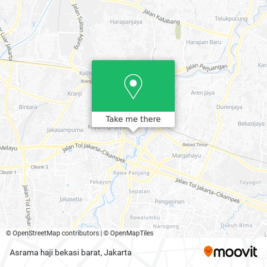 Asrama haji bekasi barat map