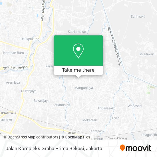 Jalan Kompleks Graha Prima Bekasi map