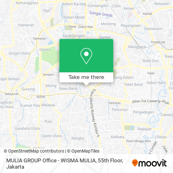 MULIA GROUP Office - WISMA MULIA, 55th Floor map