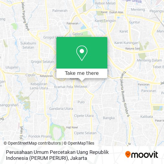 Perusahaan Umum Percetakan Uang Republik Indonesia (PERUM PERURI) map