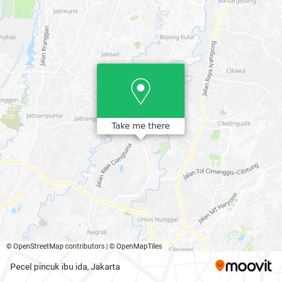 Pecel pincuk ibu ida map