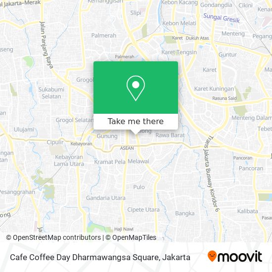 Cafe Coffee Day Dharmawangsa Square map