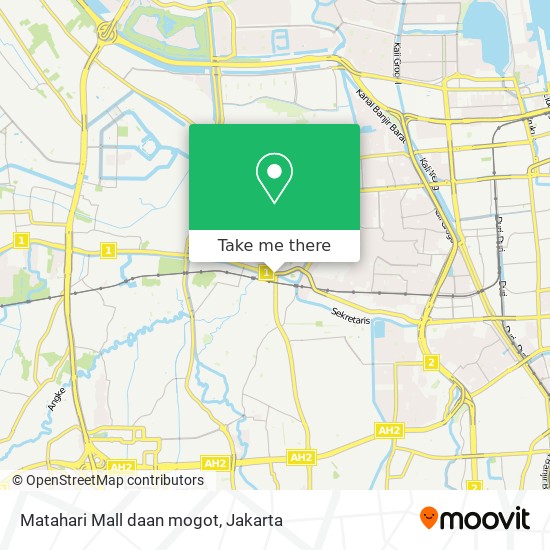 Matahari Mall daan mogot map