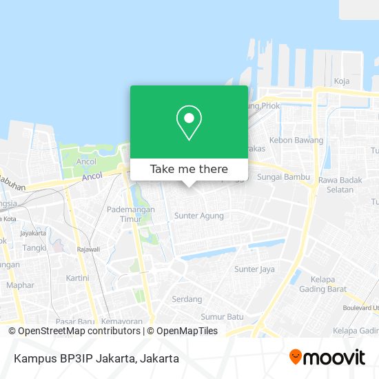 Kampus BP3IP Jakarta map