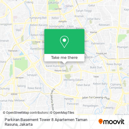 Parkiran Basement Tower 8 Apartemen Taman Rasuna map