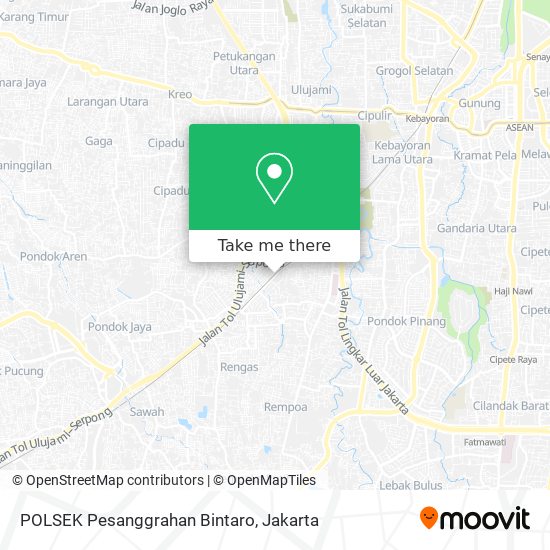 POLSEK Pesanggrahan Bintaro map