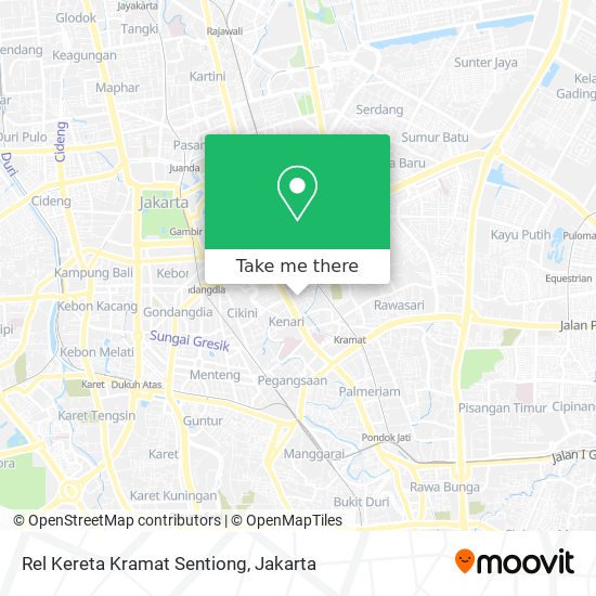 Rel Kereta Kramat Sentiong map