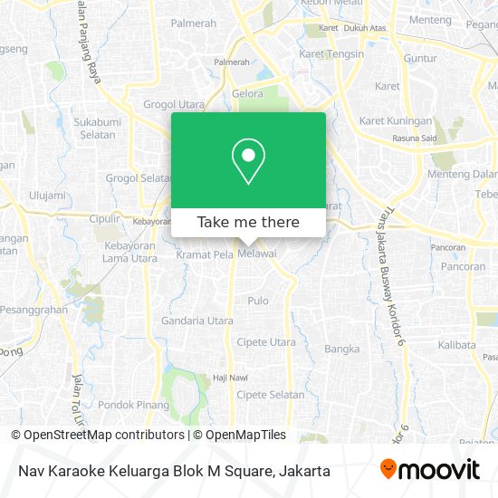 Nav Karaoke Keluarga Blok M Square map