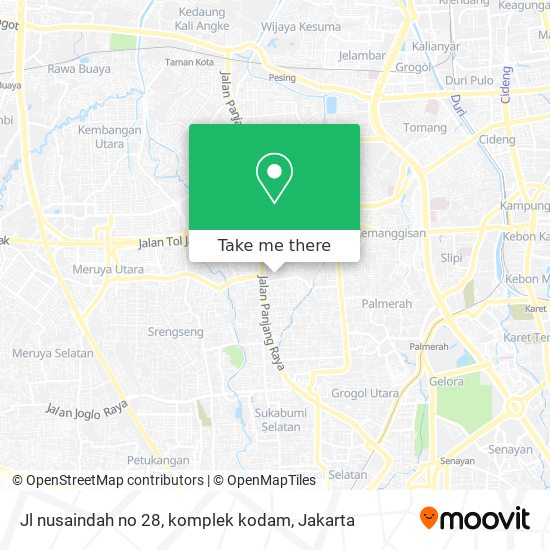 Jl nusaindah no 28, komplek kodam map