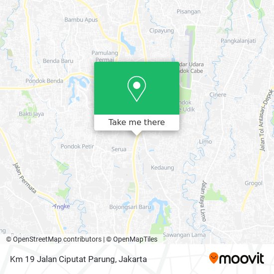 Km 19 Jalan Ciputat Parung map