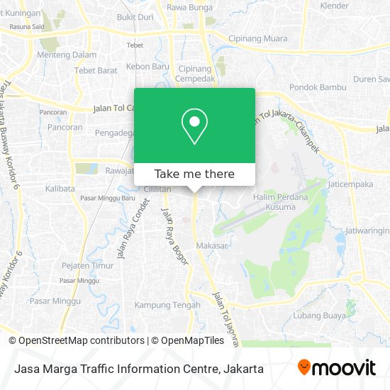 Jasa Marga Traffic Information Centre map