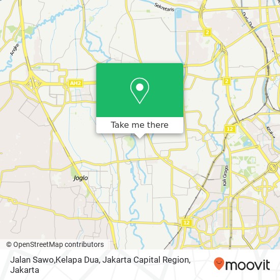 Jalan Sawo,Kelapa Dua, Jakarta Capital Region map